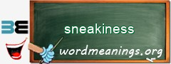 WordMeaning blackboard for sneakiness